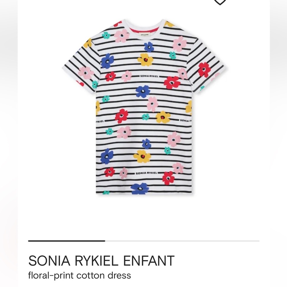 Sonia Rykiel floral print cotton stripe dress
